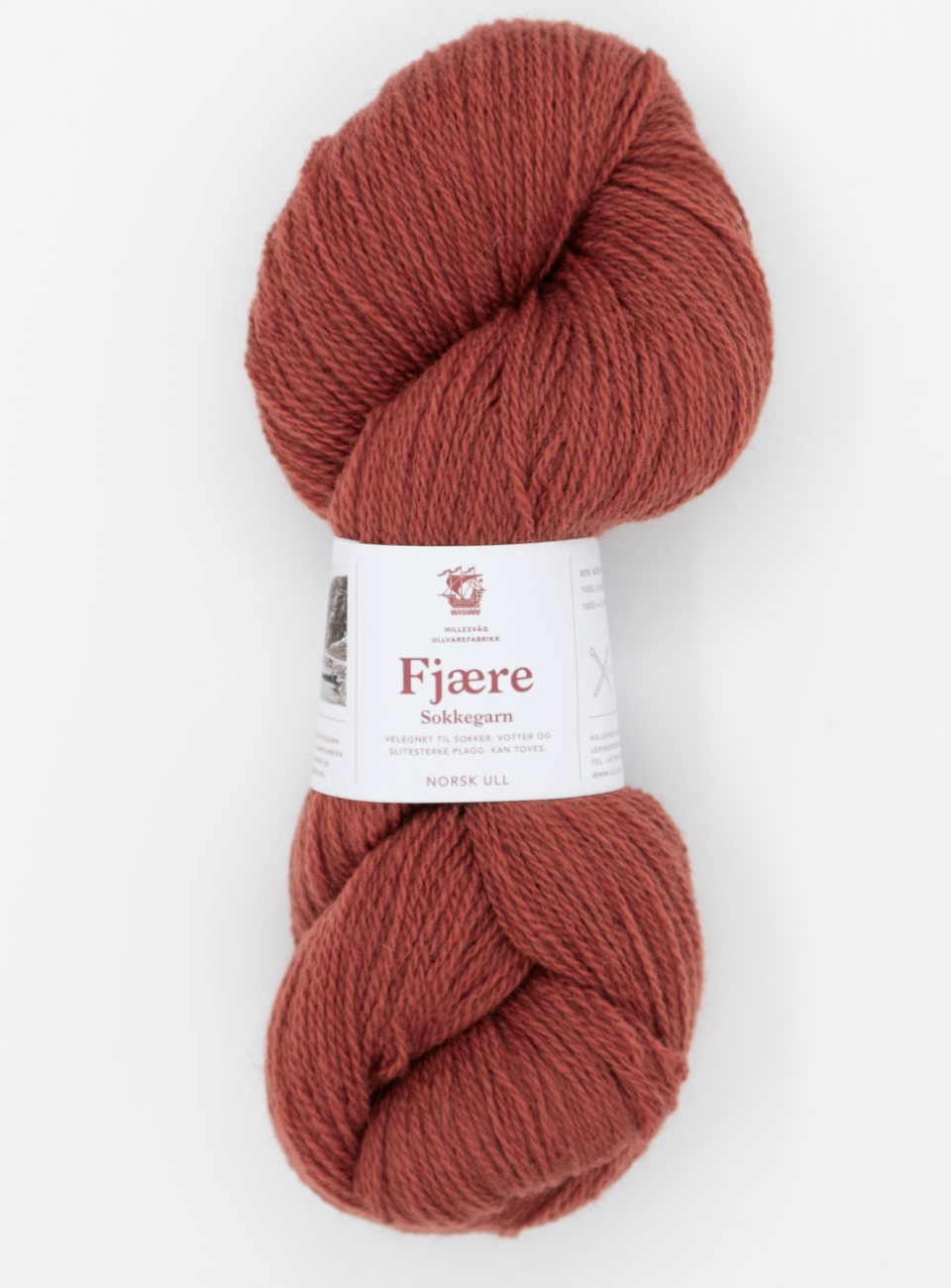 Fjære sokkegarn - 568 Kobberrød
