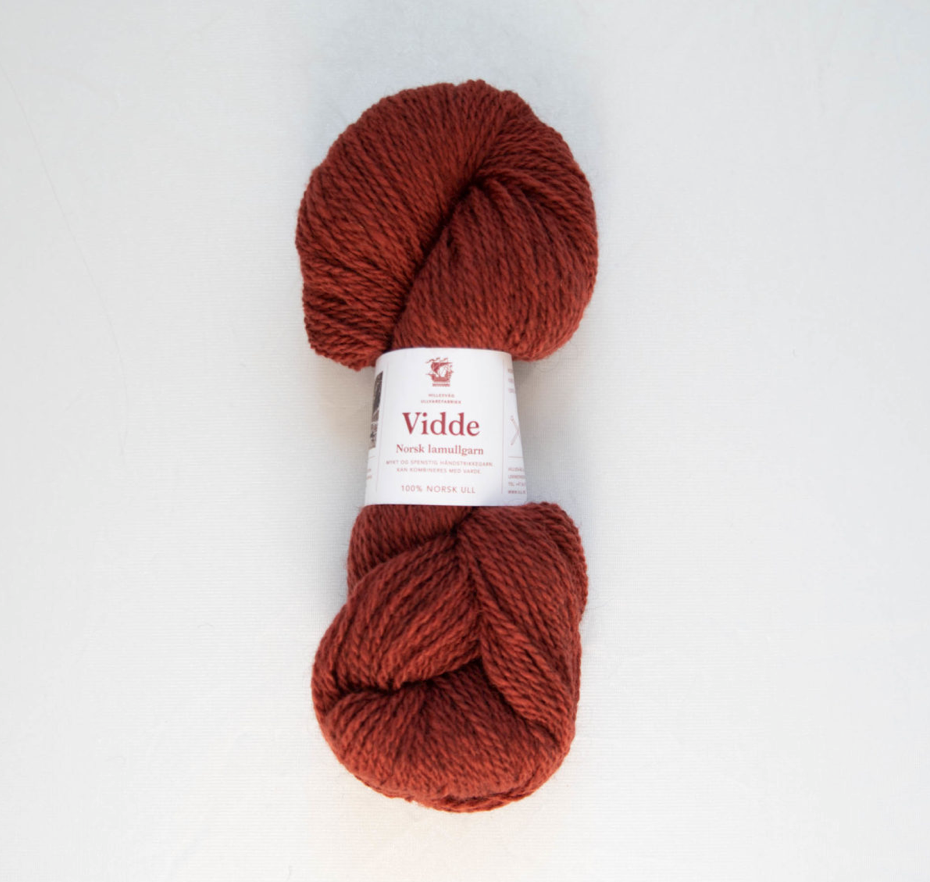 Vidde lamullgarn - 330 Kobberrød