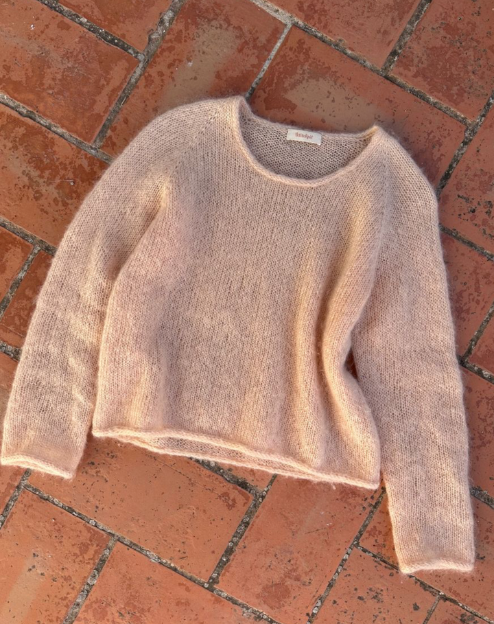 Cumulus bluse O-neck i dobbel-tråd Angel - garnpakke