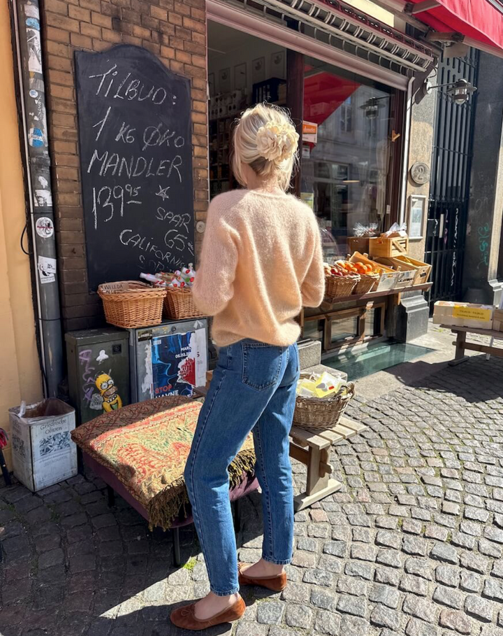 Cumulus bluse O-neck i dobbel-tråd Angel - garnpakke