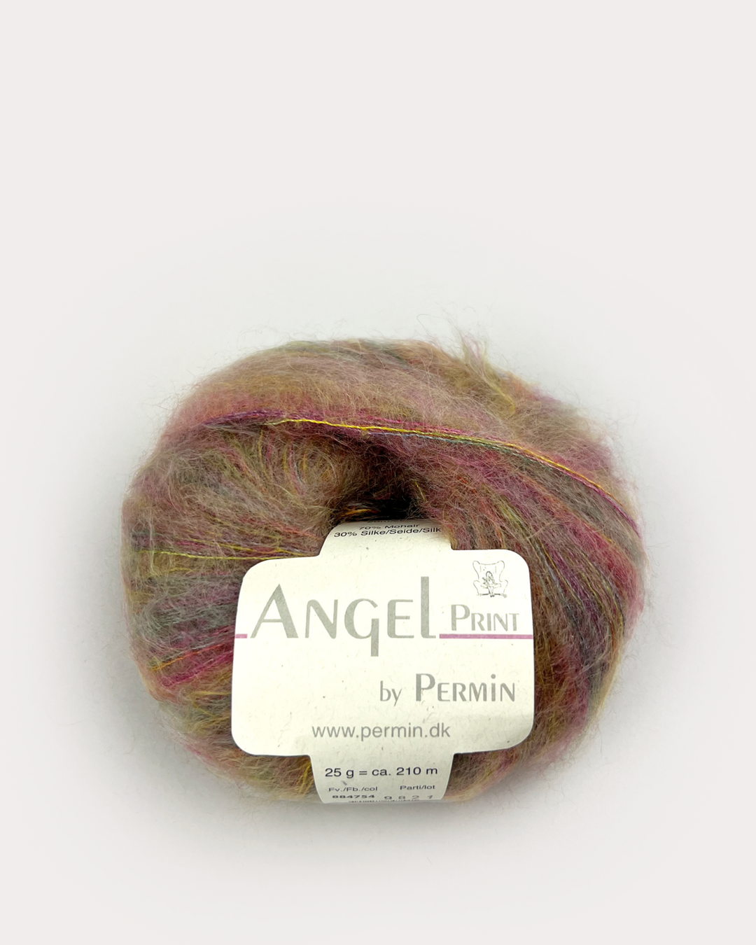 Angel Print - 62 Gylden/grøn/pink