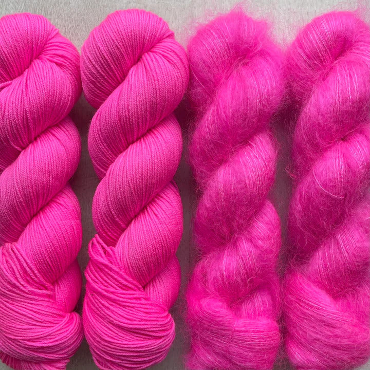 Tykk Mohair - Krasjpink