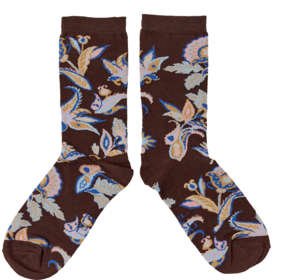 Paisley Socks, Brown