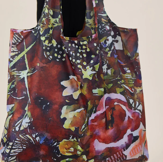 Fall bouquet Grocery Bag, Wine