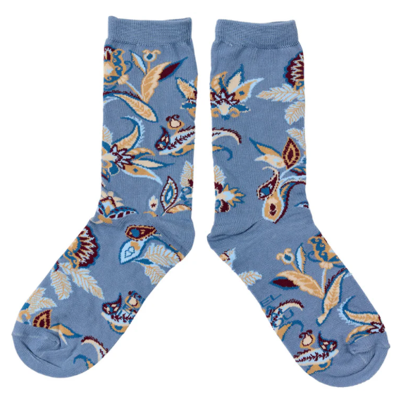 Paisley Socks, Blue