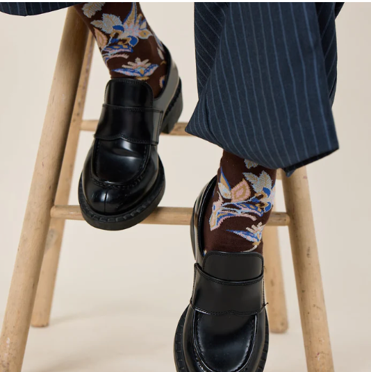 Paisley Socks, Brown