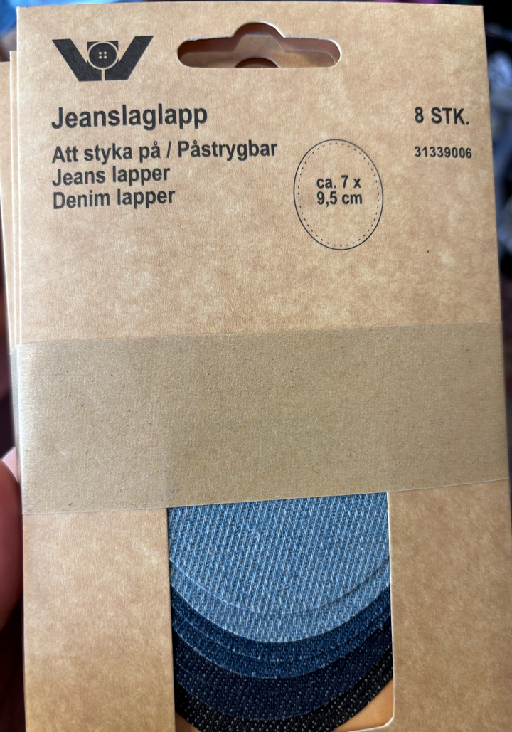 Jeanslaglapp / påstrykbar, denim