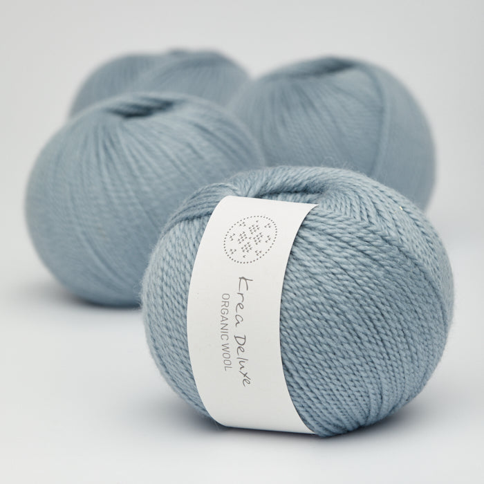 Organic Wool - 25 Støvet lys blå