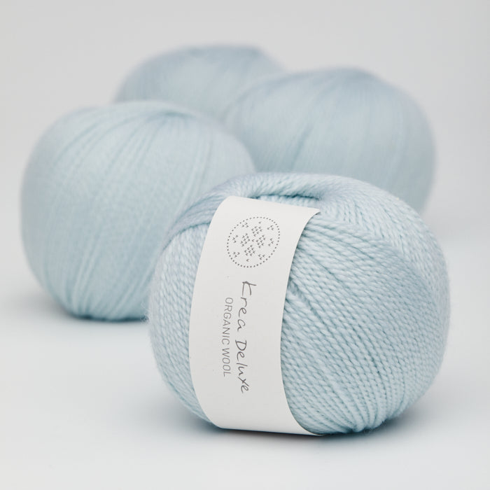Organic Wool - 24 Lys isblå