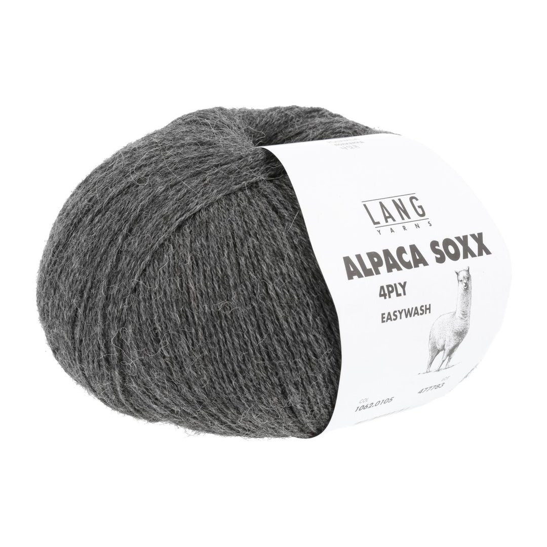 ALPACA SOXX 4-PLY - 105 dark grey mÈlange