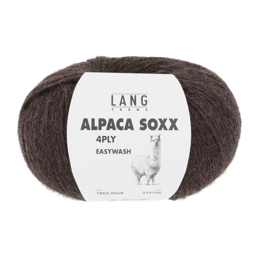 ALPACA SOXX 4-PLY - 68 dark brown mÈlange