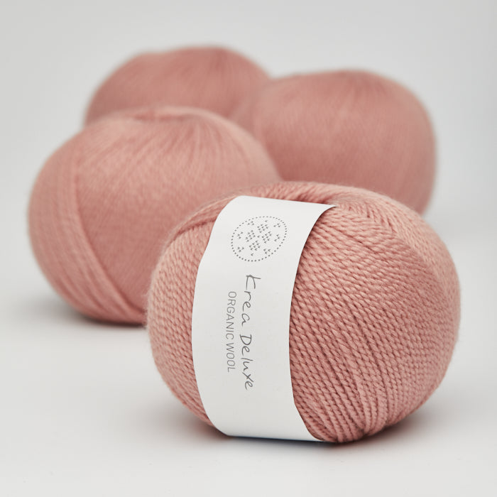 Organic Wool - 10 Varm rosa