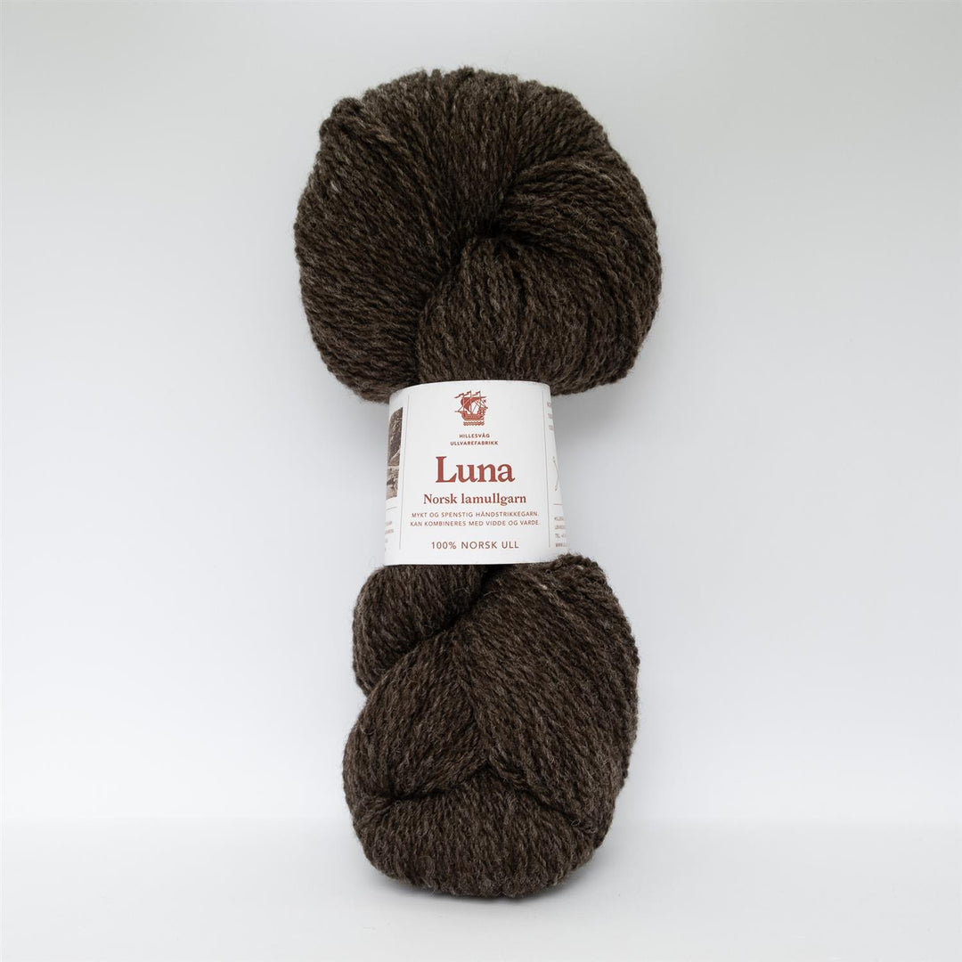 Luna lamullgarn - 452 Melert mørk brun